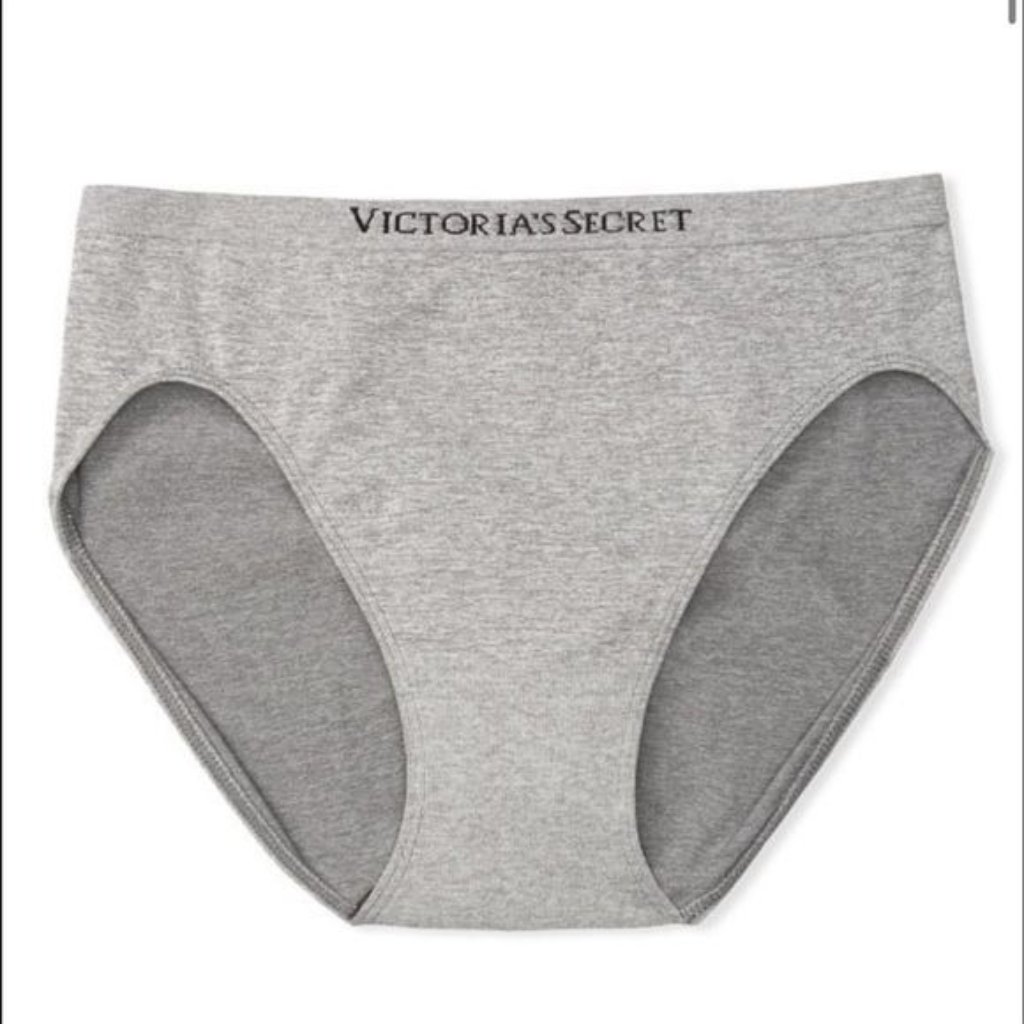 Victoriaâs Secret Bare Xl Heather Grey Gray Seamless Brief Panty Nwt